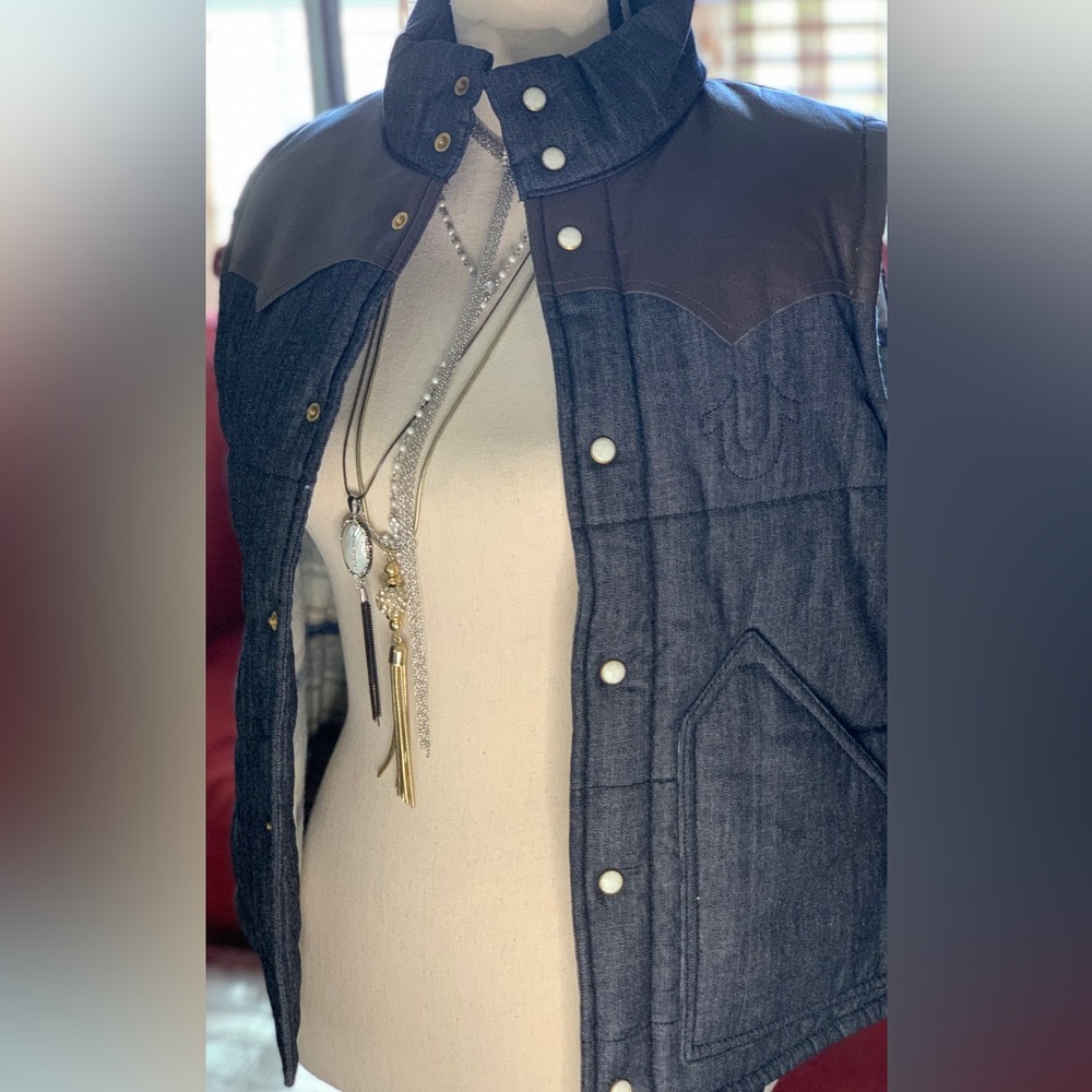 True Religion denim vest